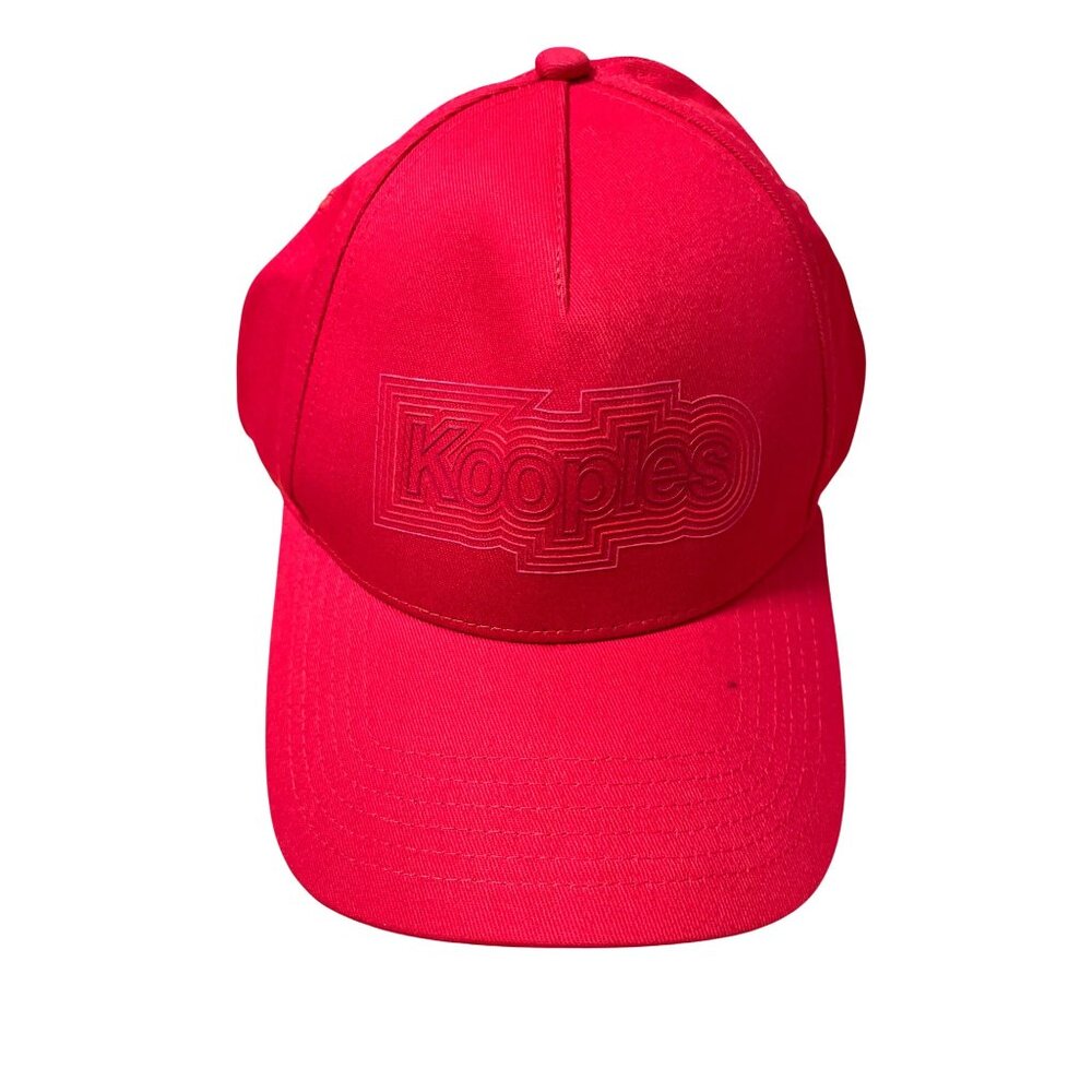 The Kooples Red Logo Baseball Cap With Adjustable Back Strap